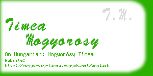 timea mogyorosy business card