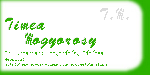 timea mogyorosy business card